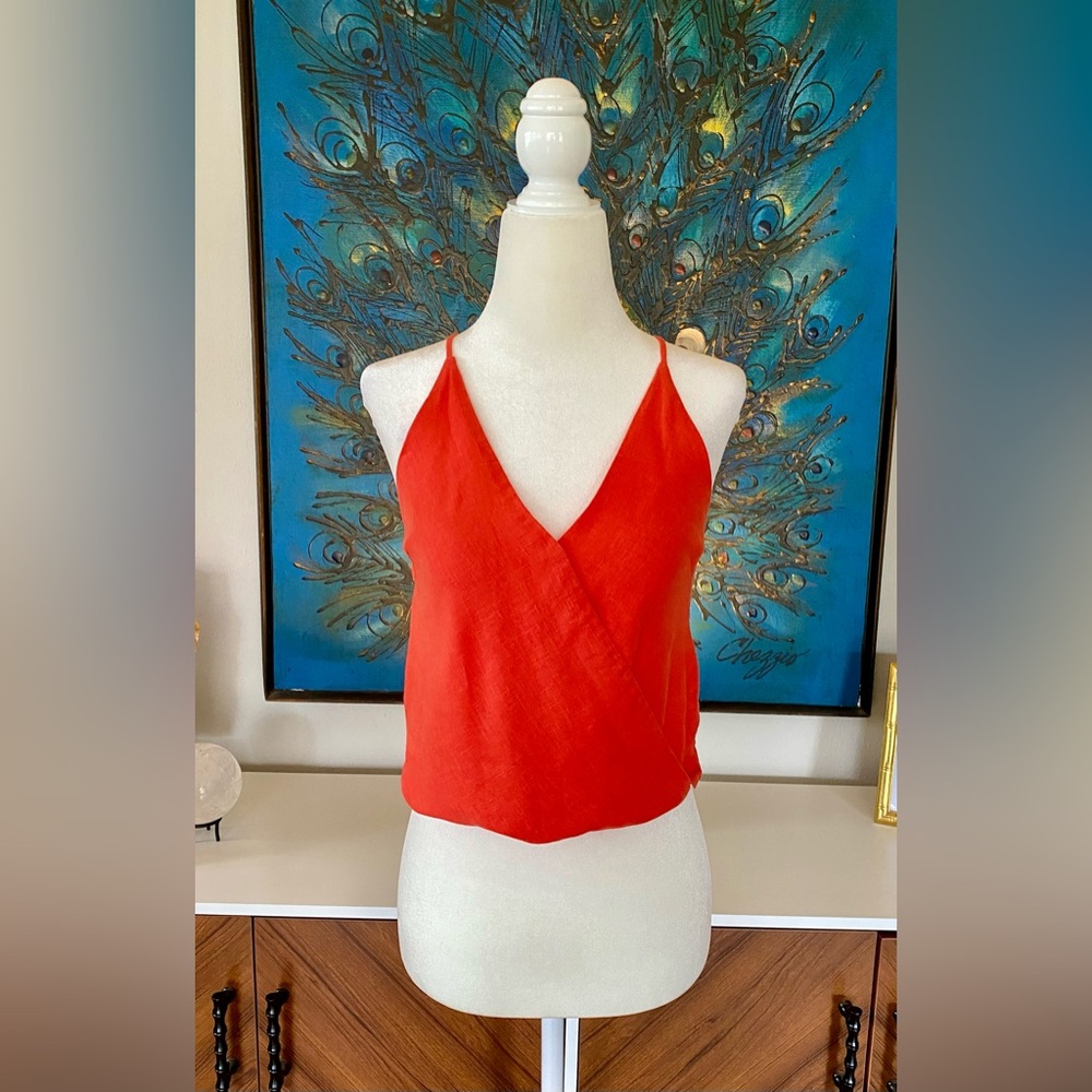 VIX By Paula Hermanny - Linen Blend Cropped Top | Size SP (0P)